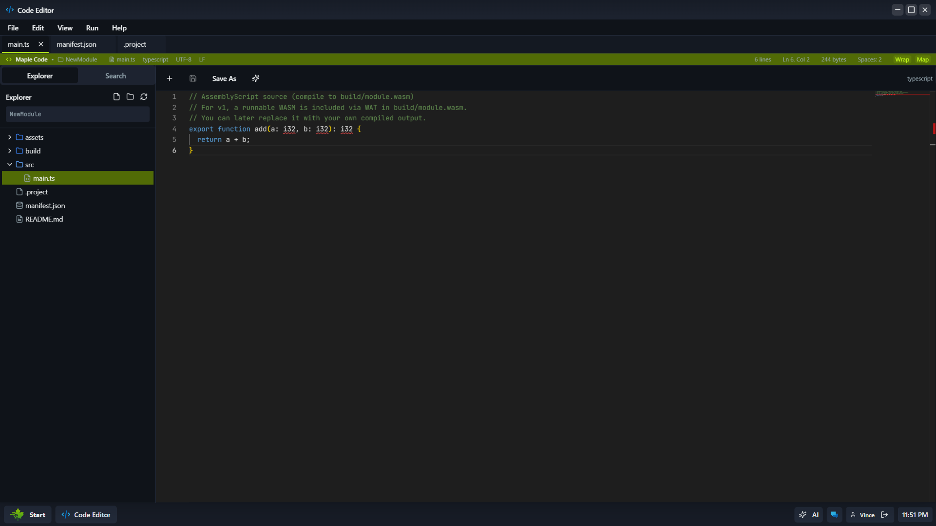 Maple Code Editor